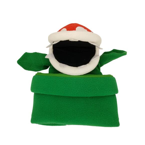 Super Mario Bros Piranha Plant Hand Puppet Plush Toy Uncute 2021 Nintendo - Picture 1 of 7